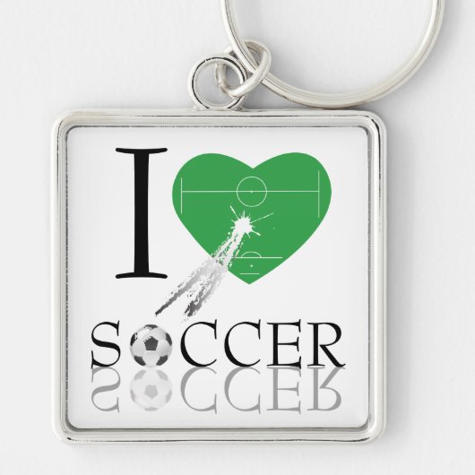 サッカー・キーチェーンが好き キーホルダー (正面)