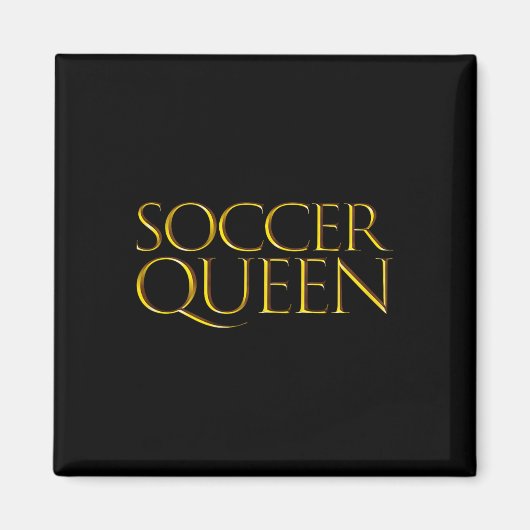 サッカー・クイーン かわいい母の日 サッカー・ママ マグネット (正面)