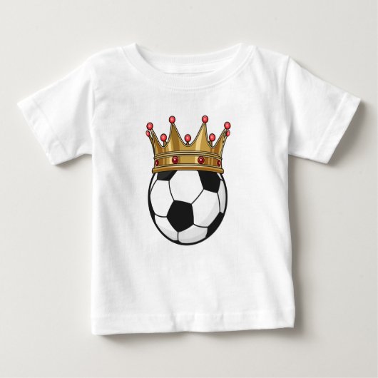 サッカー クラウン キング ベビーTシャツ (正面)