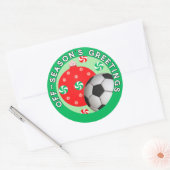 サッカー クリスマス ホリデー ギフト ステッカー (封筒)