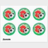 サッカー クリスマス ホリデー ギフト ステッカー (シート)
