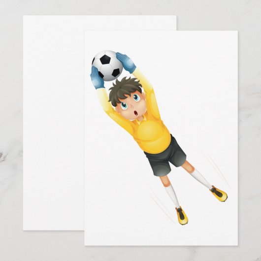 サッカー·ゴアリー 招待状 (正面/裏面)