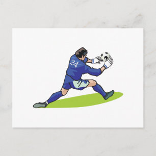 サッカー·ゴーリー·ブロック·グラフィック ポストカード