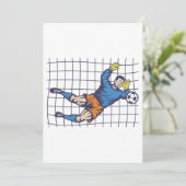 サッカー ゴールキーパー ダイビングセーブ 招待状 (スタンド正面)