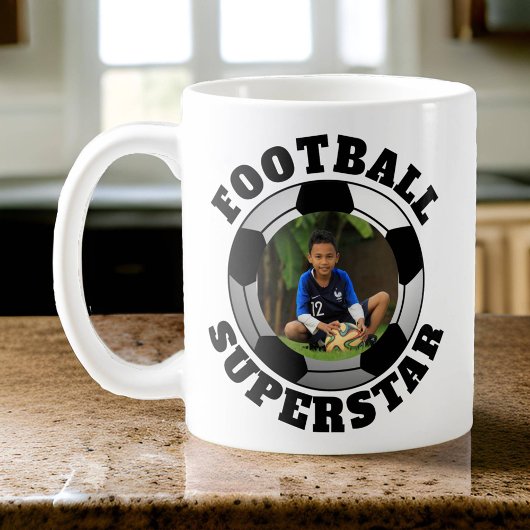 サッカー/サッカーのスーパースター写真 コーヒーマグカップ