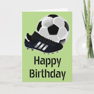サッカー/サッカーの誕生日テーマサッカーボール カード