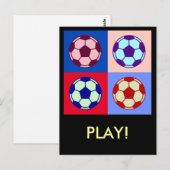 サッカー/サッカーアート ポストカード (正面/裏面)