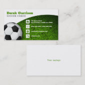 サッカー |サッカースポーツコーチビジネスカード 名刺 (正面/裏面)