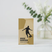 サッカー |サッカースポーツコーチ金ゴールド 名刺 (スタンド正面)