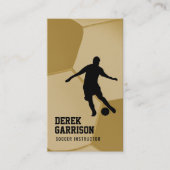 サッカー |サッカースポーツコーチ金ゴールド 名刺 (正面)