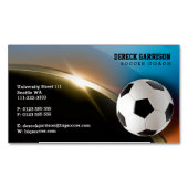 サッカー |サッカースポーツコーチ マグネット名刺 (正面)