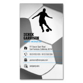 サッカー |サッカースポーツコーチ マグネット名刺 (正面縦)