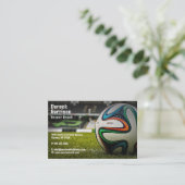 サッカー |サッカースポーツコーチ 名刺 (スタンド正面)