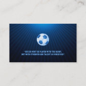 サッカー |サッカースポーツコーチ 名刺 (裏面)