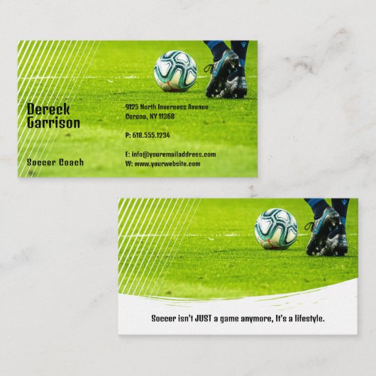 サッカー |サッカースポーツコーチ 名刺 (正面/裏面)