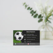 サッカー |サッカースポーツコーチ 名刺 (スタンド正面)