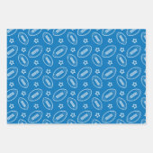 サッカー&サッカータッチダウンタイポグラフィスポーツテーマ ラッピングペーパーシート (正面2)