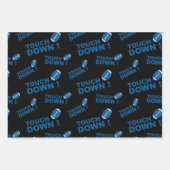 サッカー&サッカータッチダウンタイポグラフィスポーツテーマ ラッピングペーパーシート (正面)