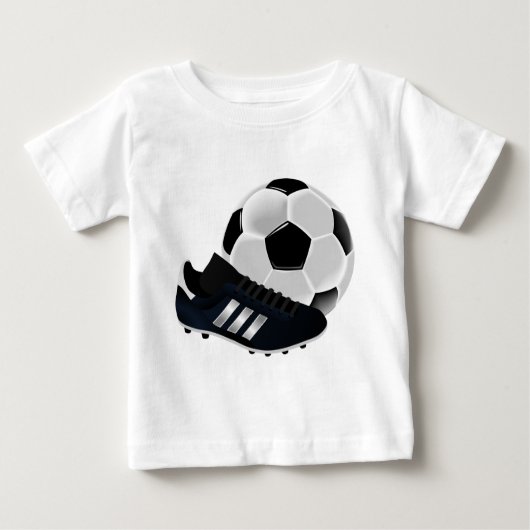 サッカー/サッカーテーマサッカーボール ベビーTシャツ (正面)