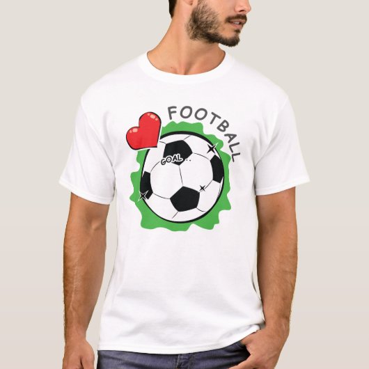 サッカー/サッカーデザイン Tシャツ (正面)
