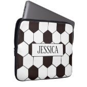 サッカー |サッカーパターンの名前の追加 ラップトップスリーブ (正面右)