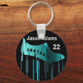 サッカー/サッカーパーソナライズされたスポーツデザイン キーホルダー (正面)