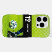 サッカー |サッカー最高の選手番号 Case-Mate iPhoneケース (裏面 (横))