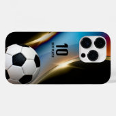 サッカー |サッカー最高の選手番号 Case-Mate iPhoneケース (裏面 (横))