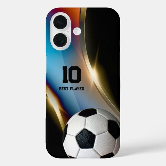 サッカー |サッカー最高の選手番号 Case-Mate iPhoneケース (裏面)