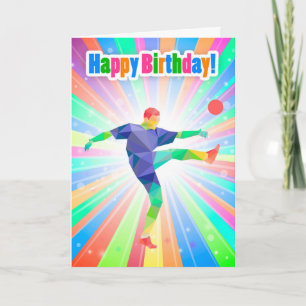 サッカー/サッカー選手誕生日抽象芸術カード カード