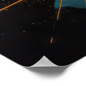 サッカー・サッカー・アクショ絵画ン・スポーツ抽象芸術・アート ポスター (角)