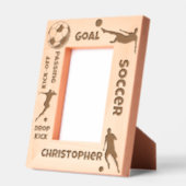 サッカー（サッカー）選手名前をカスタムする レーザー彫刻フレーム (左)