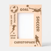 サッカー（サッカー）選手名前をカスタムする レーザー彫刻フレーム (正面)
