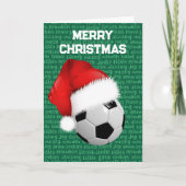 サッカー&サンタクロースカスタムクリスマスカード カード (正面)