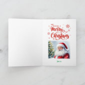 サッカー&サンタクロースカスタムクリスマスカード カード (内部)