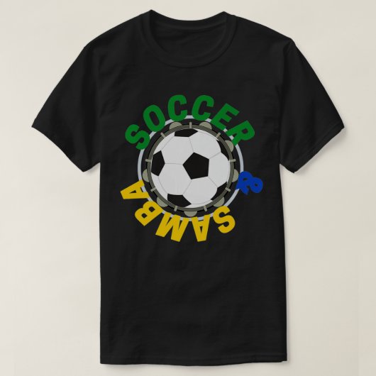 サッカー&サンバブラジル2022プレミアム Tシャツ (デザイン正面)