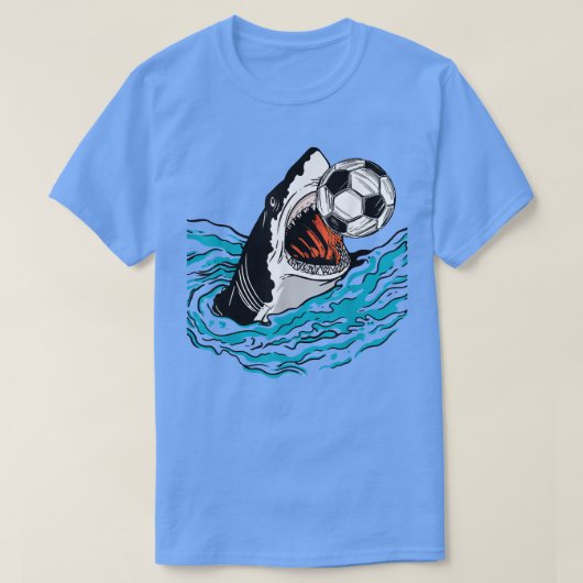 サッカー・シャ遊ークの球カッコいい動物スポーツ好き Tシャツ (デザイン正面)