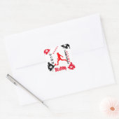 サッカー スクエアシール (封筒)