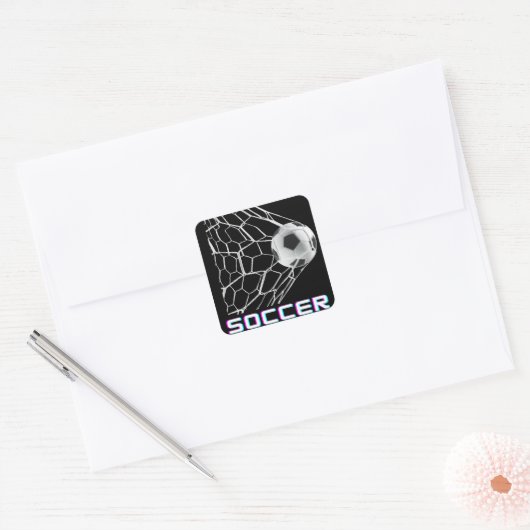 サッカー スクエアシール (封筒)