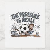 サッカー・ストレス本当につらい ワインラベル (シングルラベル)