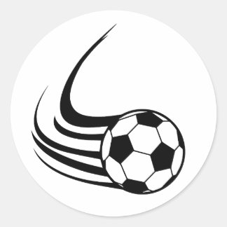 サッカー スピード アート ラウンドシール