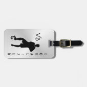 サッカー/スポーツデザイン ラゲッジタグ (正面横)