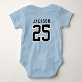 サッカー スポーツ ベビーボディスーツ (裏面)