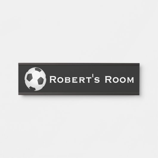 サッカー スポーツ 男子部屋 ドアサイン 名前 サインプレート (正面)