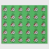 サッカー スポーツ 誕生日 ラッピングペーパー (フラット)