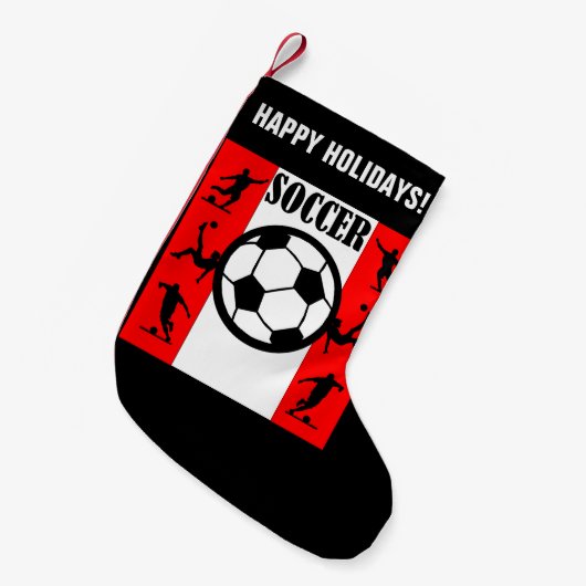 サッカー  スモールクリスマスストッキング (正面 (吊り時))