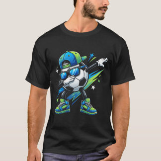 サッカー ダビング スポーツ クール 男の子 女の子 ゲームの日 ス Tシャツ