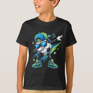 サッカー ダビング スポーツ クール 男の子 女の子 ゲームの日 ス Tシャツ