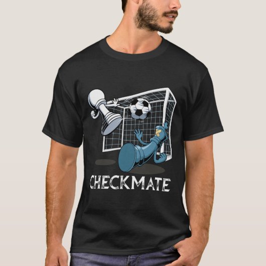 サッカー チェックメイト チェス Tシャツ (正面)