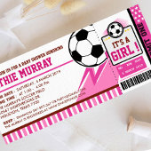 サッカー チケット パス ベビー シャワー 招待状